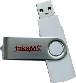 takeMS MEM-Drive Mini Rubber 16GB weiß, USB-A, USB 2.0