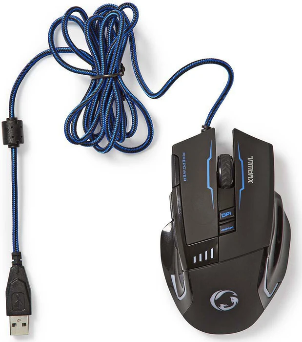 Nedis Xyawul Gaming Mouse, schwarz, USB