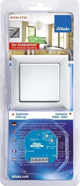 Eltako BPS55-FT55 Blisterpack Funktaster und Funkaktor 1-fach, Schaltaktor