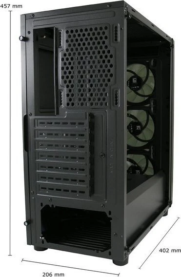 LC-Power Gaming 995B Light Box, Glasfenster