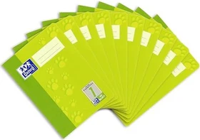 Oxford Schulheft, A5, Lineatur 1, hellgrün, 32 Blatt, 10er-Pack