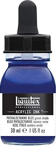 Liquitex Professional Acrylic Ink phthalocyanine blue green shade, 30ml