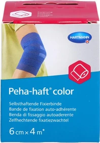 Hartmann Peha-haft Color Fixierbinde latexfrei blau, 6cm x 4m, 1 Stück