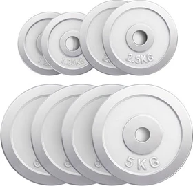Gorilla Sports Hantelscheiben Chrom Set 27.5kg