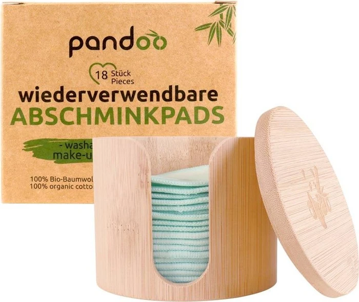 Pandoo Wiederverwendbare Abschminkpads, 18 Stück