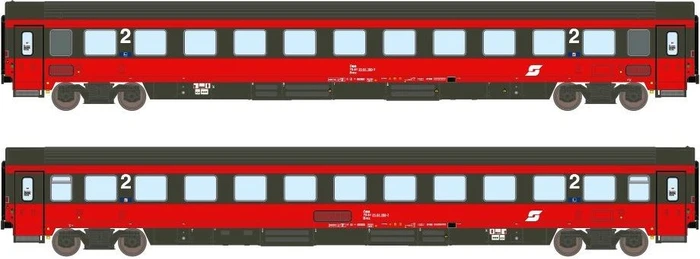 Arndt Spezial-Modelle - Spur N Personenwagen - 2er Set Personenwagen Bmz ÖBB