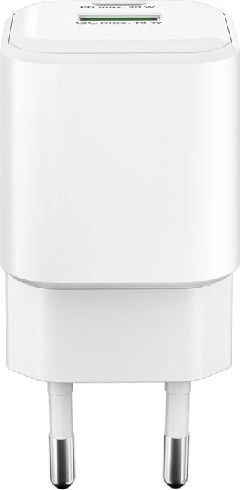 Wentronic Goobay USB-C PD GaN Dual-Schnellladegerät Nano 20W weiß