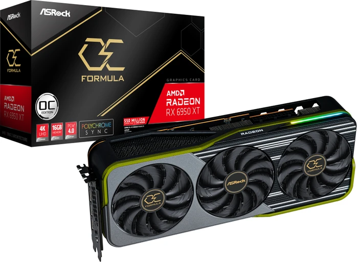 ASRock Radeon RX 6950 XT OC Formula 16GB, RX6950XT OCF 16G, 16GB GDDR6, HDMI, 3x DP