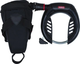 ABUS Pro Shield XPlus 5955 NR + Stahlkette 6KS/85 + Tasche ST5950 Rahmenschloss, Schlüssel schwarz