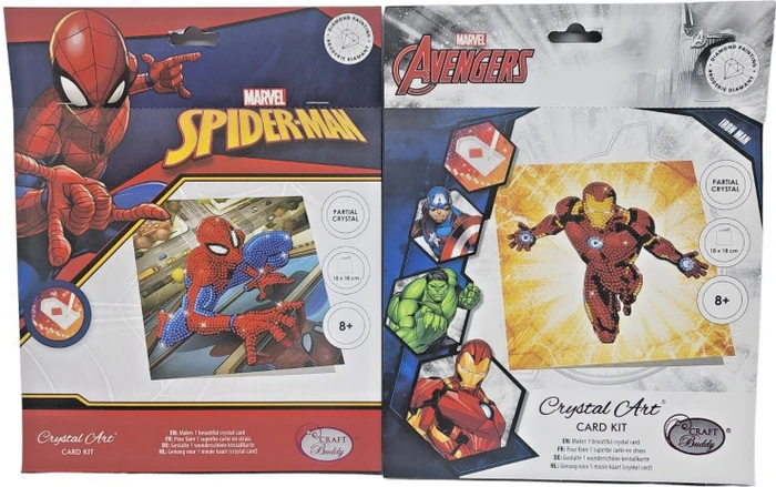 Craft Buddy Crystal Art Card Kit Spider-Man
