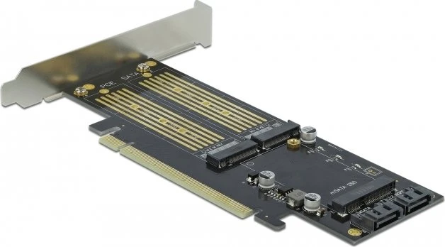 DeLOCK PCIe -> M.2 PCIe, SATA -> M.2 SATA, SATA -> mSATA