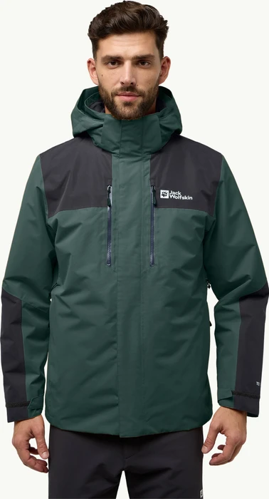 Jack Wolfskin Jasper 3in1 Funktionsjacke black olive (Herren)