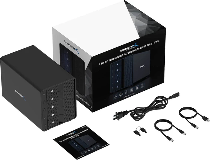 Sabrent 5-Bay Docking Station, 3.5", USB-C 3.1
