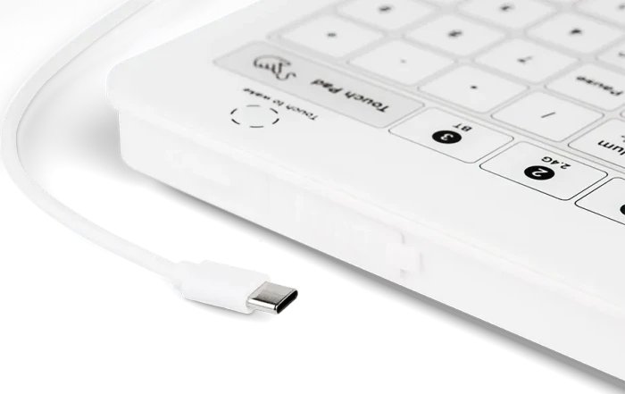 Baaske GL01 Medizinische Glastastatur, mit Touchpad, USB/Bluetooth, DE