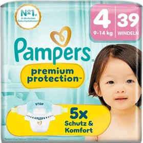 Pampers Premium Protection Gr.4 Einwegwindel, 9-14kg, 39 Stück