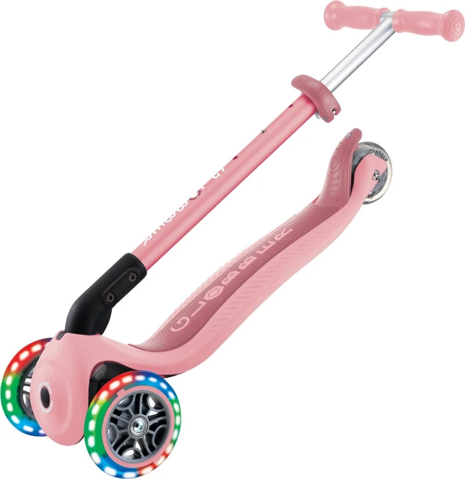 Globber Primo Foldable Lights Kickboard pastel pink