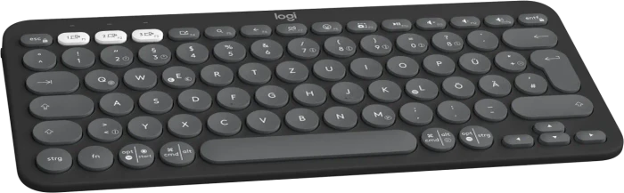 Logitech K380s Pebble Keys 2, schwarz/grau, Logi Bolt, USB/Bluetooth, DE
