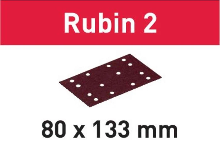 Festool STF 80X133 P80 RU2/50 Rubin 2 Schleifblatt K80, 80x133mm, 50 Stück