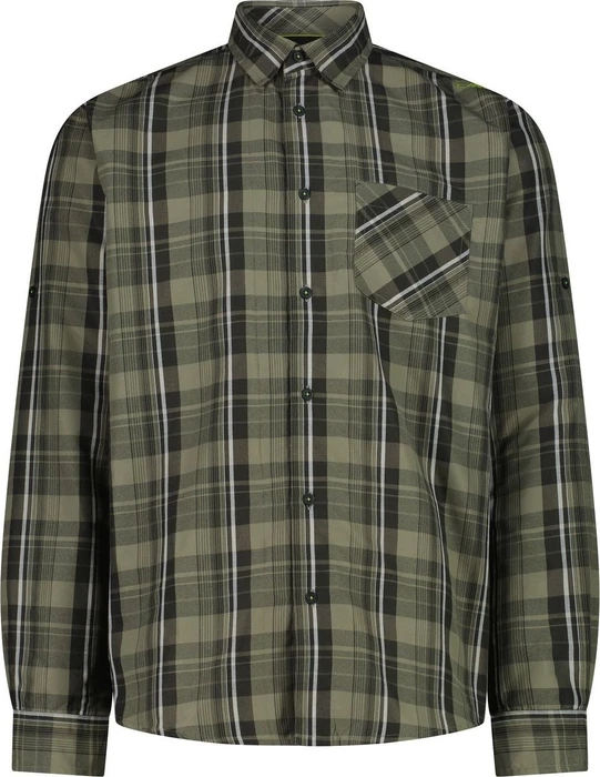 CMP Karomuster Hemd langarm sage/pine/bianco (Herren)