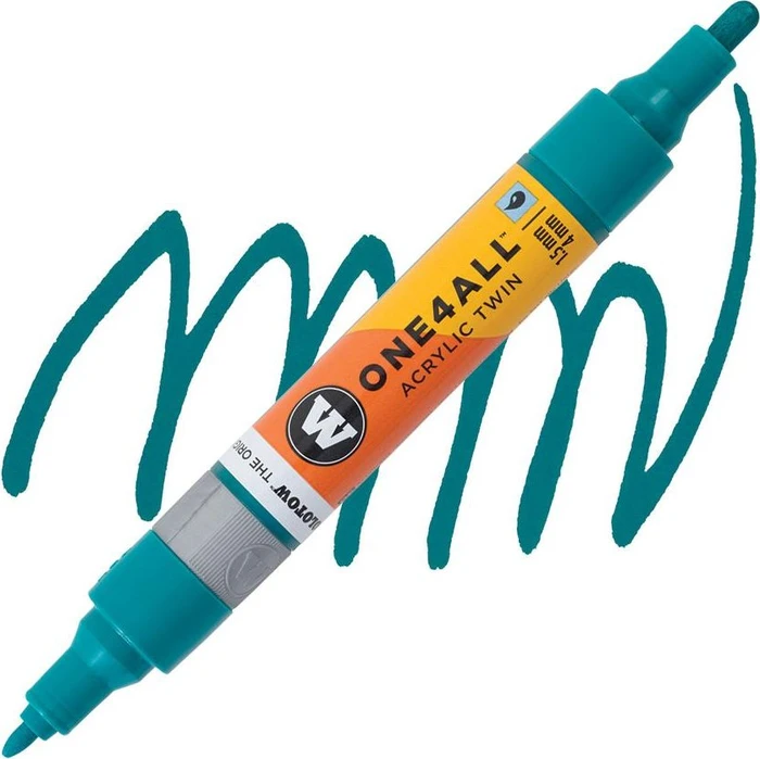 Molotow ONE4ALL Twin 1.5/4mm Acrylmarker türkis