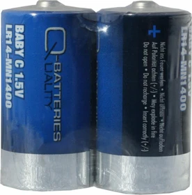 Q-Batteries Alkaline Baby C, 2er-Pack