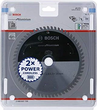 Bosch Professional Standard for Aluminium Kreissägeblatt 60Z, 173x1.3x20mm, 1 Stück