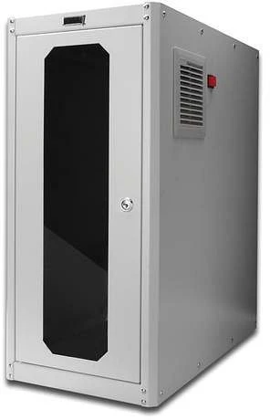 Digitus Professional SoHo-Line PC Schrank, Sicherheitsglastür, IP54, grau, 600mm tief