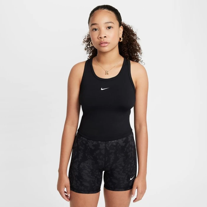 Nike One Fitted Dri-FIT Funktionsshirt ärmellos schwarz/weiß (Junior)