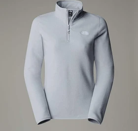 The North Face 100 Glacier Fleece 1/4 Zip Funktionsshirt langarm tnf light grey heather/npf (Damen)