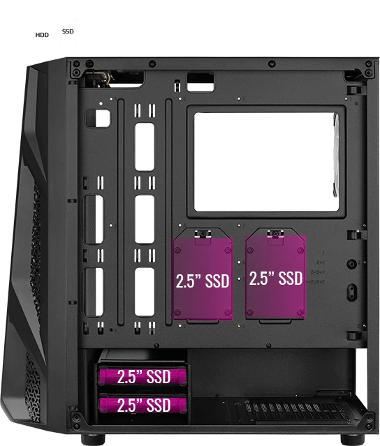 AeroCool AirHawk Duo ARGB, Glasfenster