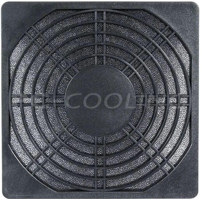 Cooltek Kunststoff-Lüftergitter mit Filter 80mm schwarz