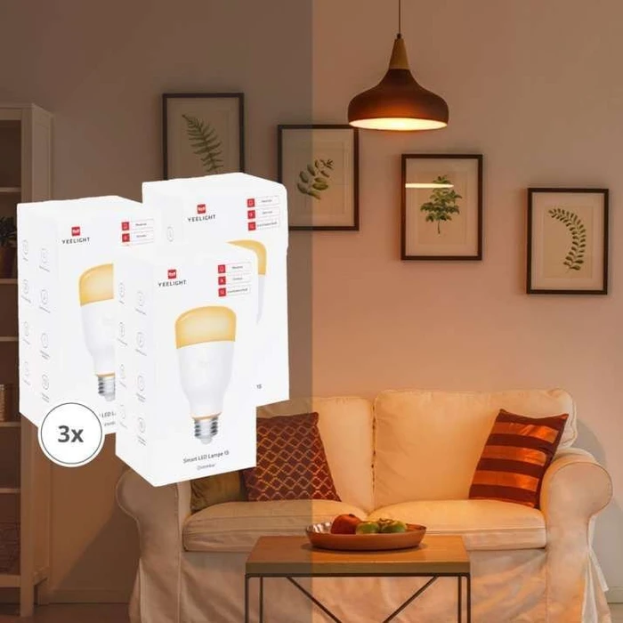 Yeelight 1S LED-Bulb E27 8.5W/827 dimmbar, 3 Stück