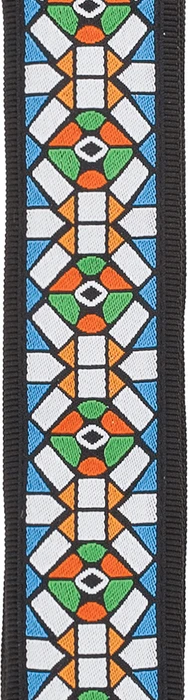 D'Addario Nylon Woven Guitar Strap Stained Glass