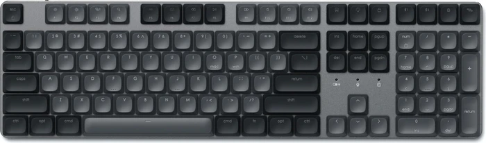 Satechi SM3 Slim Mechanical Backlit BT Keyboard, Dark, grau/schwarz, low-profile BROWN Switches, USB/Bluetooth, ND