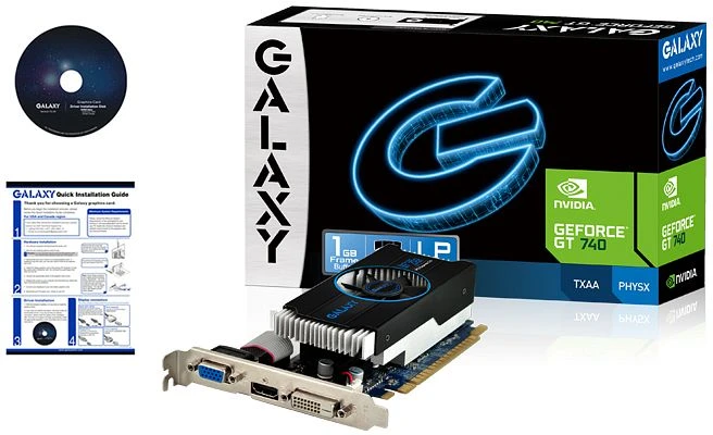 KFA2 GeForce GT 740 OC Slim, 1GB GDDR5, VGA, DVI, HDMI