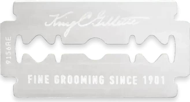 Gillette King C. Doppelseitige Rasierklinge, 10 Stück