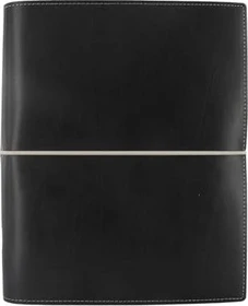 Filofax Domino Terminplaner 2024, A5, Kunstleder-Cover, schwarz