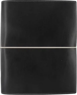 Filofax Domino Terminplaner 2024, A5, Kunstleder-Cover, schwarz
