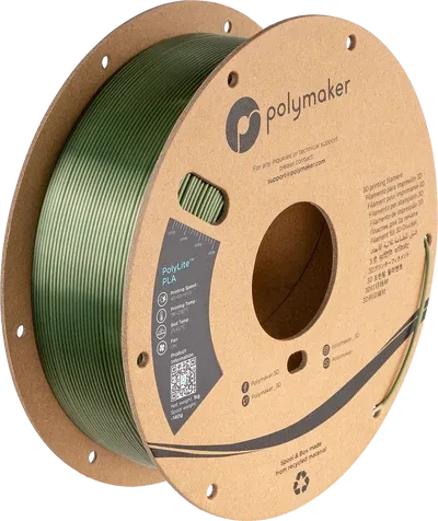 Polymaker Panchroma Silk PLA, Peridot Green, Spule, 1.75mm, 1.00kg