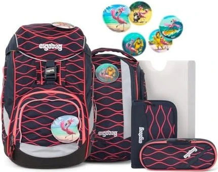 Ergobag Pack WellenreitBär Schulrucksack-Set, 6-tlg.