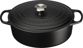 Le Creuset Signature Gusseisen Bräter oval 35cm schwarz matt