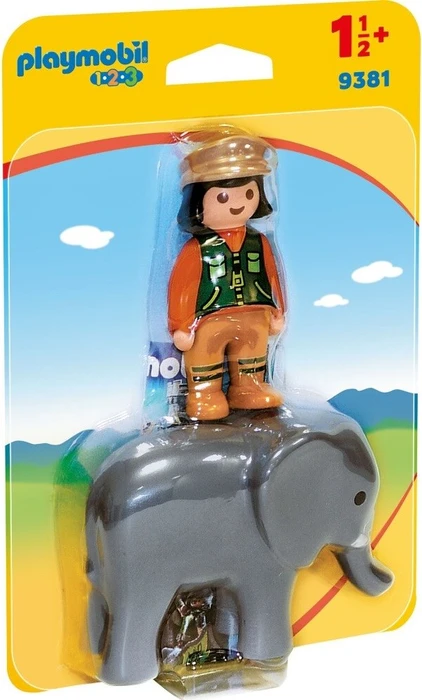 playmobil 1.2.3 Tierpflegerin mit Elefant