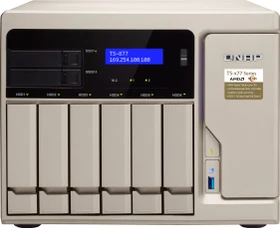 QNAP Turbo Station TS-877-1600-8G, 8GB RAM, 4x RJ-45 1000Base-T, 1x USB-C 3.1