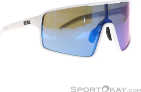 Bliz P001 matte white/grey-blue mirror