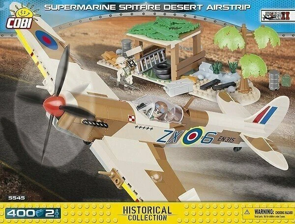 Cobi Historical Collection WW2 Supermarine Spitfire Mk.IX Desert Airstrip