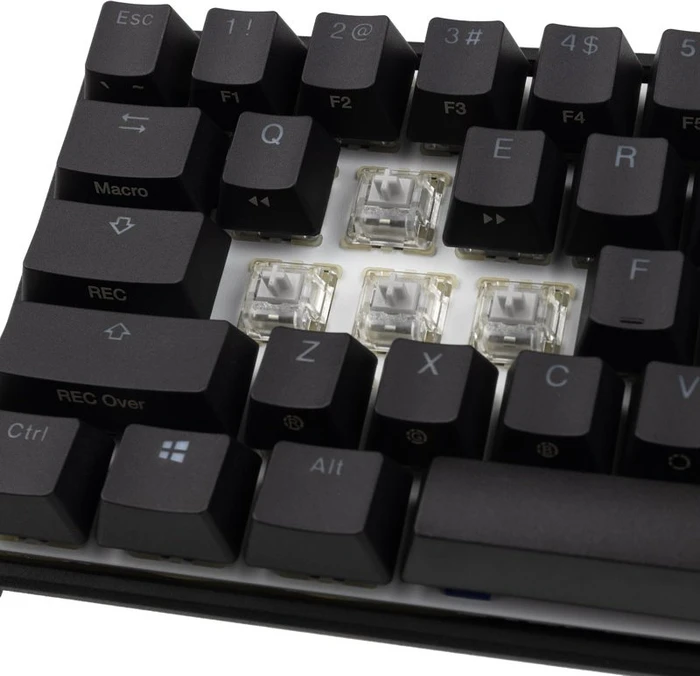 Ducky Mecha Pro SF, PBT, schwarz, LEDs RGB, MX SPEED RGB Silver, USB, DE