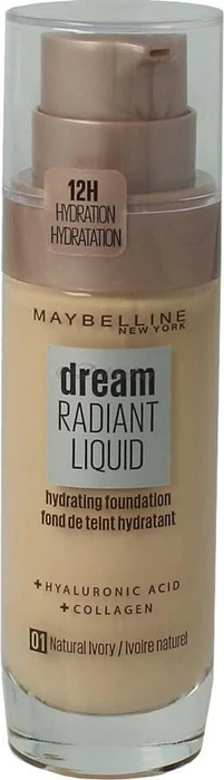 Maybelline Dream Radiant Liquid Foundation 01 natural ivory, 30ml