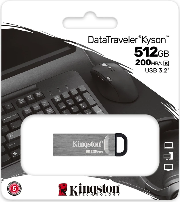 Kingston Kyson 512GB, USB-A, USB 3.2 Gen 1×1