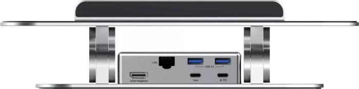 Rapoo UCS-5001 Notebook-Ständer mit magnetischem 5-in-1 USB-C Multiport-Hub, 1x USB-C 3.0 [Buchse]