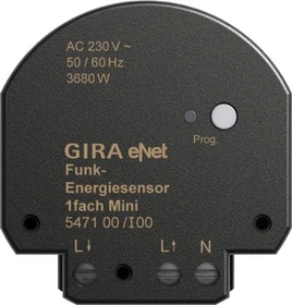 Gira eNet Funk-Energiesensor 1fach Mini Unterputz-Sender, Strommesssensor (5471 00)